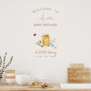 Sweet Little Honey Baby Dusche Begrüßungszeichen Poster