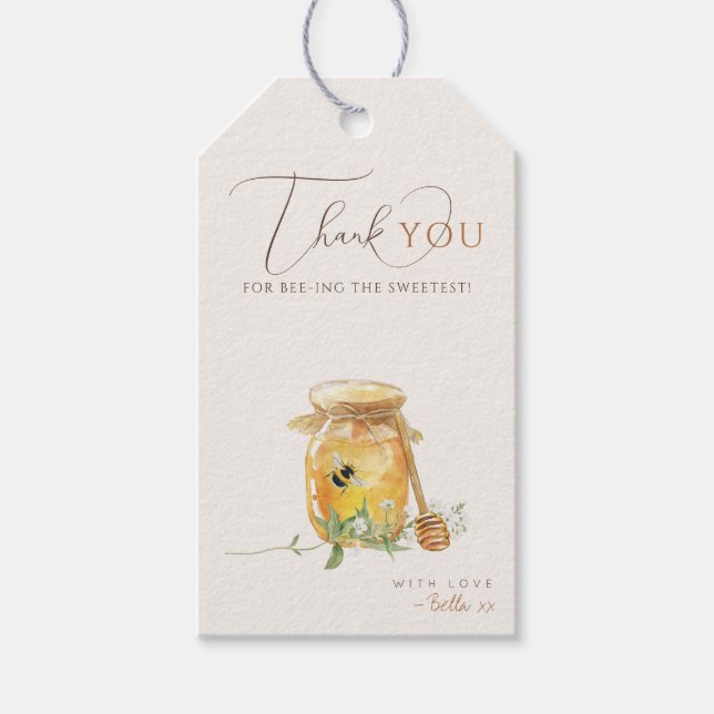 Sweet Little Honey Baby Dusche Geschenkanhänger (Vorderseite)