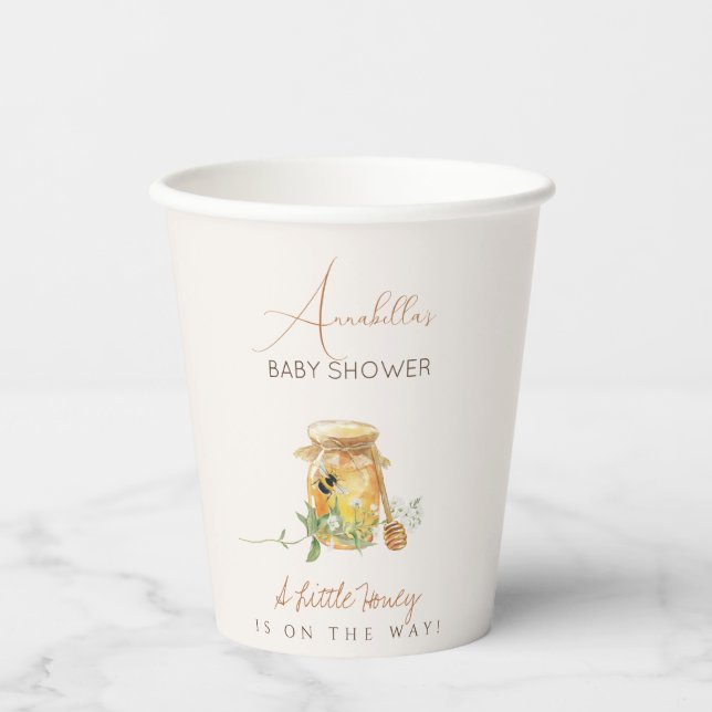 Sweet Little Honey Baby Dusche Pappbecher (Vorderseite)
