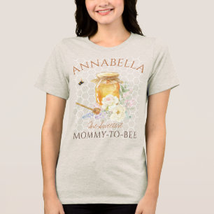 Sweet Little Honey Baby Shower Mommy to Bee Tri-Blend Shirt