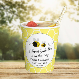 Sweet Little Honey Bee Baby Dusche Pappbecher