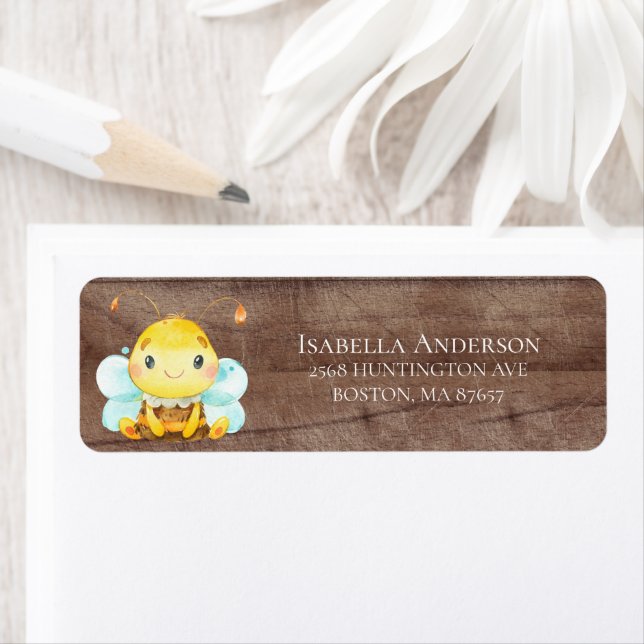 Sweet Little Honey Bee Baby Shower Label (Insitu)