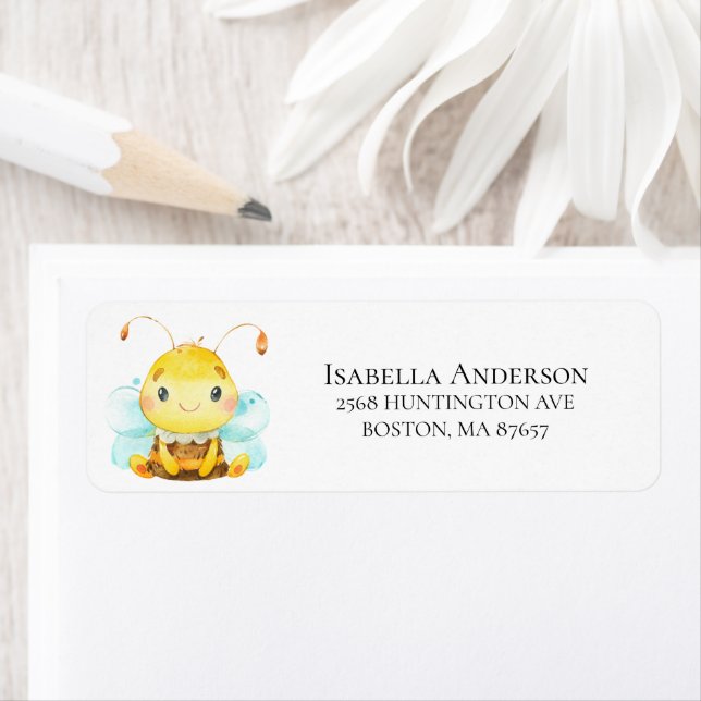 Sweet Little Honey Bee Baby Shower Label (Insitu)