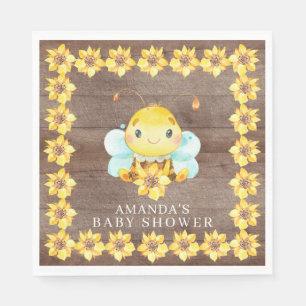 Sweet Little Honey Bee Baby Shower Paper Napkins Serviette