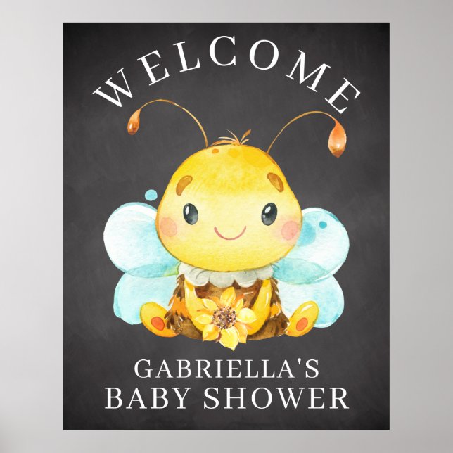 Sweet Little Honey Bee Baby Shower Poster (Vorne)