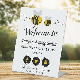 Sweet Little Honey Bee Party Willkommen Sockelschild
