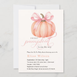Sweet Little Kürbis Pink Bogen ist auf dem Weg Einladung
