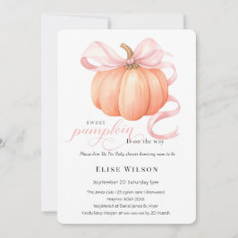 Sweet Little Kürbis Pink Bogen ist auf dem Weg Einladung