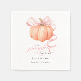 Sweet Little Kürbis Pink Bogen ist auf dem Weg Serviette