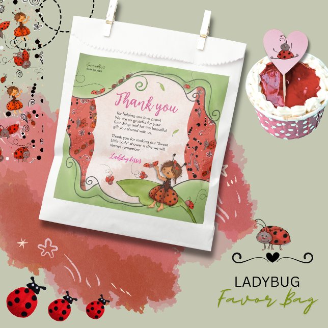 Sweet Little Lady Ladybug Baby Shower Thank You  Geschenktütchen (Sweet Little Lady Ladybug Baby Shower Thank You Favor Bag)