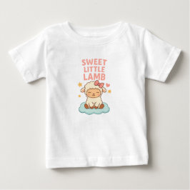 Sweet Little Lamb – Baby Girl Cloud Charm   T-shirt