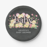 Sweet Little Lamb Baby Shower 7" Platten