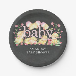 Sweet Little Lamb Baby Shower 7" Platten Pappteller