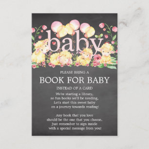 Sweet Little Lamb Baby Shower Book for Baby Einladung