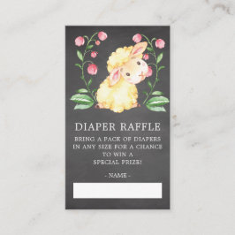 Sweet Little Lamb Baby Shower Diaper Raffle Ticket Begleitkarte