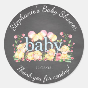 Sweet Little Lamb Baby Shower Sticker