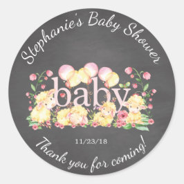 Sweet Little Lamb Baby Shower Sticker