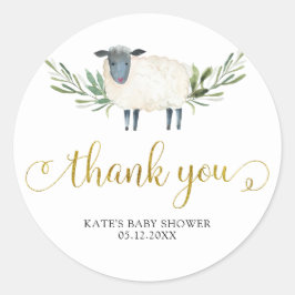 Sweet Little Lamb Greenery Danke Sticker