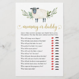 Sweet Little Lamb Greenery Mommy oder Daddy