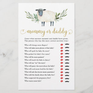 Sweet Little Lamb Greenery Mommy oder Daddy