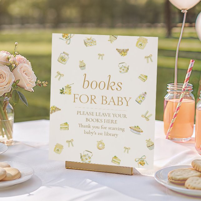 Sweet Little Lemon Baby Shower Books For Baby Poster (Von Creator hochgeladen)