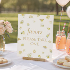 Sweet Little Lemon Baby Shower Favors Poster