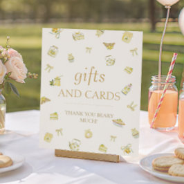 Sweet Little Lemon Baby Shower Gifts and Cards Poster