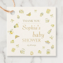 Sweet Little Lemon Baby Shower Thank You Geschenkanhänger