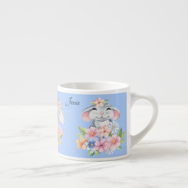 Sweet Little Mouse Kinder First Cup Name Espressotasse (Rechts)
