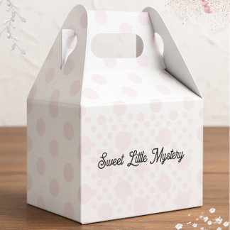 Sweet Little Mystery Pink Polka Dot Favor Box Geschenkschachtel
