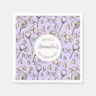 Sweet Little One Candy Thema 1. Geburtstag Custom Serviette