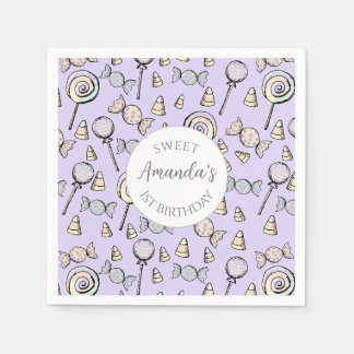 Sweet Little One Candy Thema 1. Geburtstag Custom Serviette