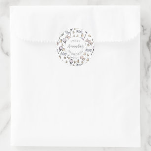 Sweet Little One Candy Theme Gefallen Tasche Runder Aufkleber