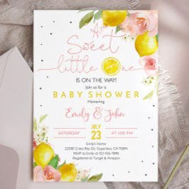 Sweet Little One Lemon Baby Dusche Einladung Pink