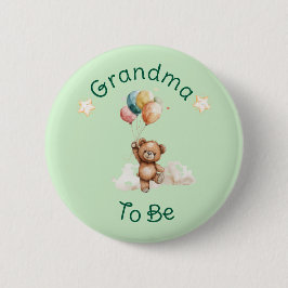 Sweet Little One on Way Green Baby Shower Button