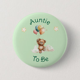 Sweet Little One on Way Green Baby Shower Button