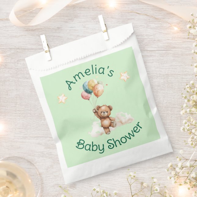 Sweet Little One on Way Green Baby Shower Geschenktütchen (Ausgeschnitten)