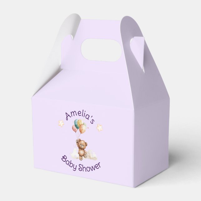 Sweet Little One on Way Lavender Baby Dusche Geschenkschachtel (Vorderseite)