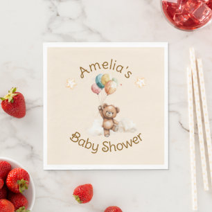 Sweet Little One on Way Neutral Baby Shower Serviette