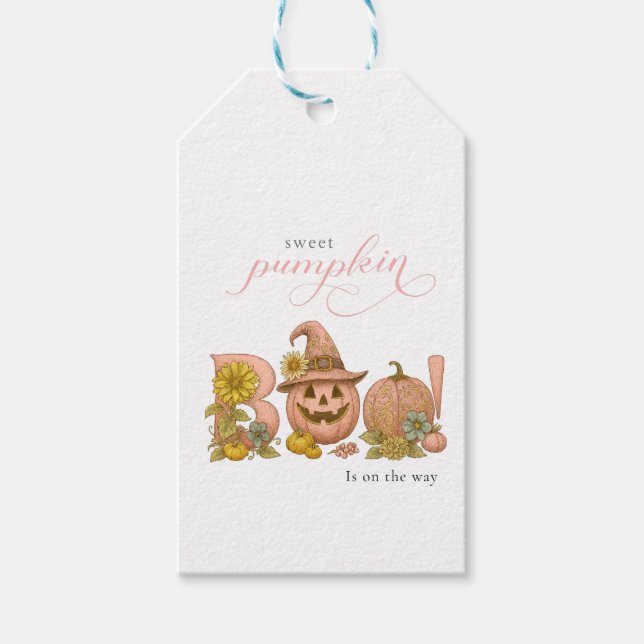Sweet Little patch pumpkin florals is on the way Geschenkanhänger (Vorderseite)