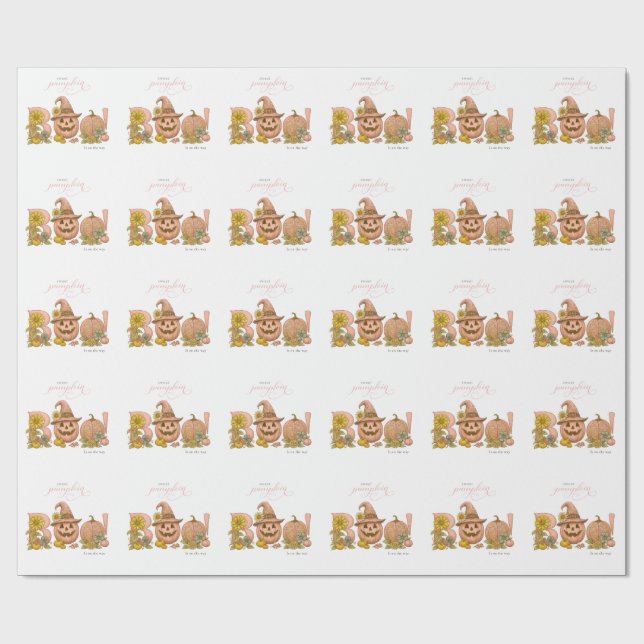 Sweet Little patch pumpkin florals is on the way Geschenkpapier (Flach)