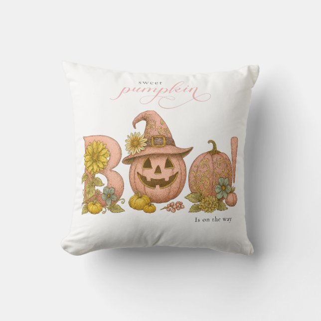 Sweet Little patch pumpkin florals is on the way Kissen (Vorderseite)