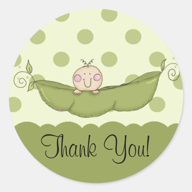 Sweet Little Pea Boy Danke, dass du Sticker (Vorderseite)