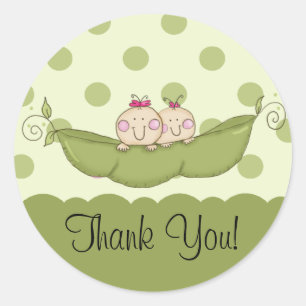 Sweet Little Pea Twins Vielen Dank Sticker