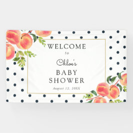 Sweet Little Peach Baby Dusche Begrüßungsbanner Banner