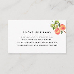 Sweet Little Peach Baby Dusche Buchen Begleitkarte