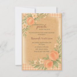 Sweet Little Peach Baby Dusche Einladung