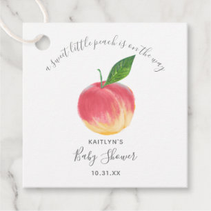 Sweet Little Peach Baby Dusche Geschenkanhänger