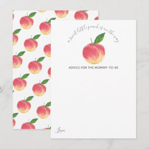 Sweet Little Peach Baby Dusche Hinweiskarte