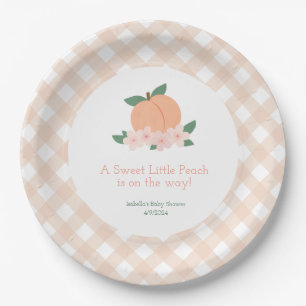 Sweet Little Peach Baby Dusche Pappteller